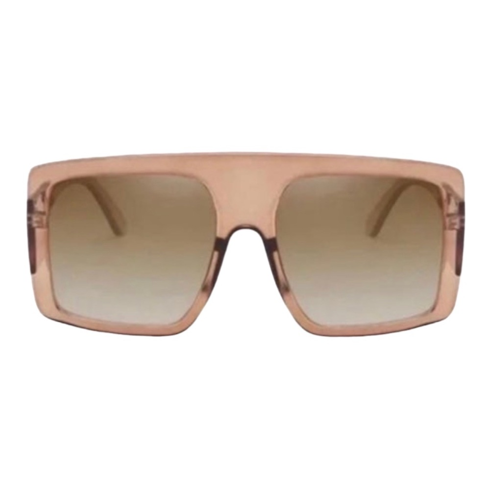 Nude brown oversized sunglasses